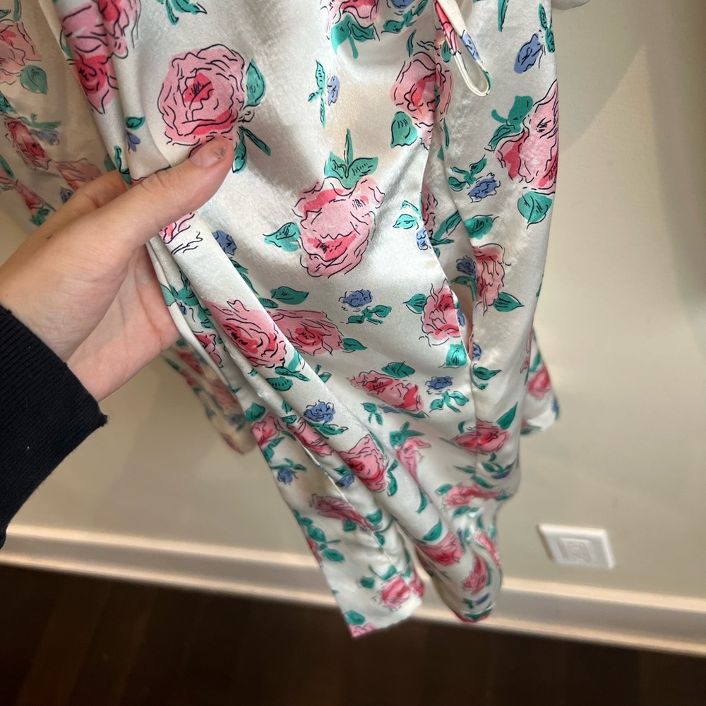 Vintage Jessica Satin Floral Robe - Picture 4 of 7